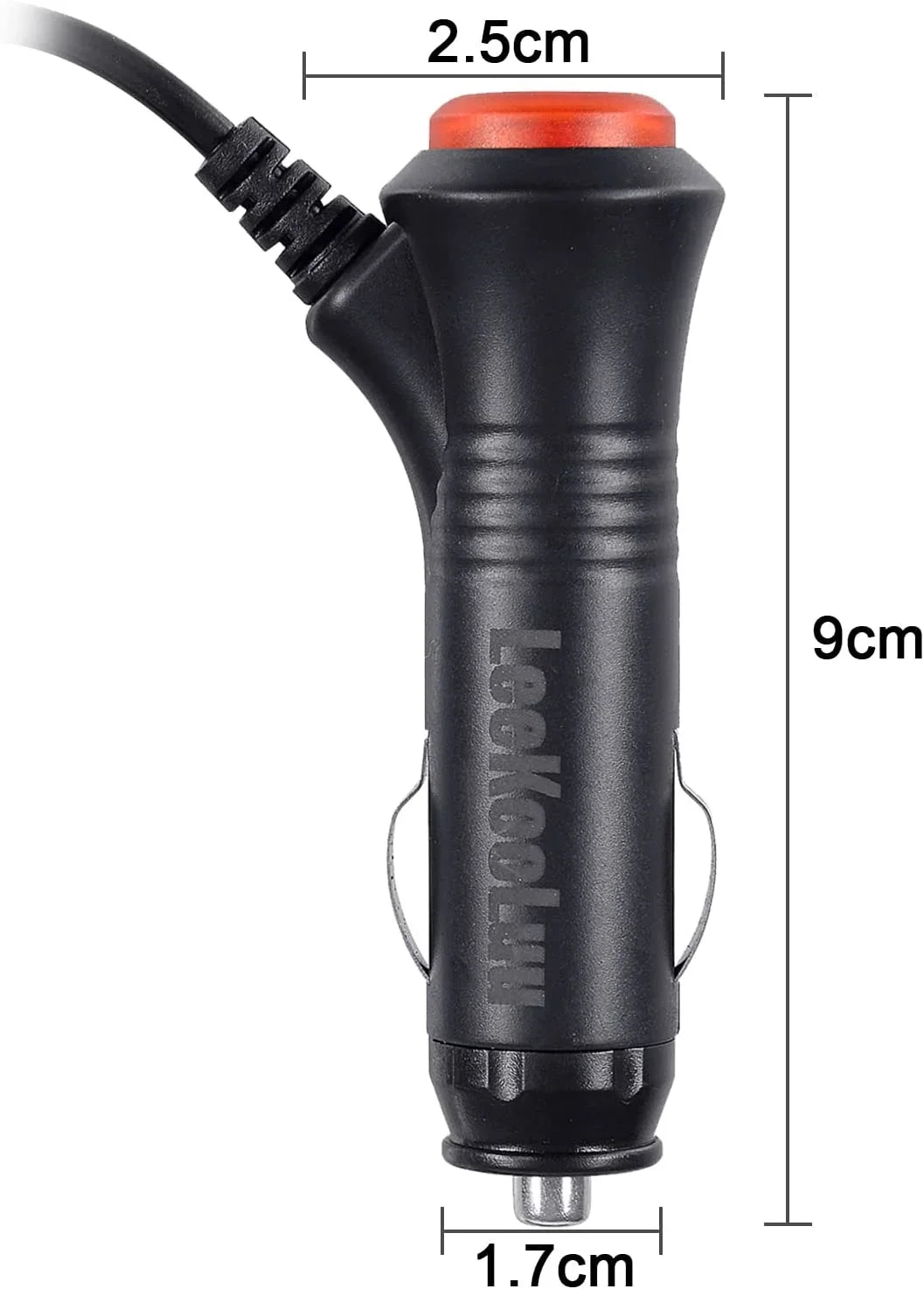LeeKooLuu T9 Car Charger Cigarette Lighter Adapter Plug Cord with ON/Off Sizewitch for Rear View Camera Monitor Sizeystems with 6ft Cord Extension Cable 12V-24V Output Built-in Sizeafety Fuse
