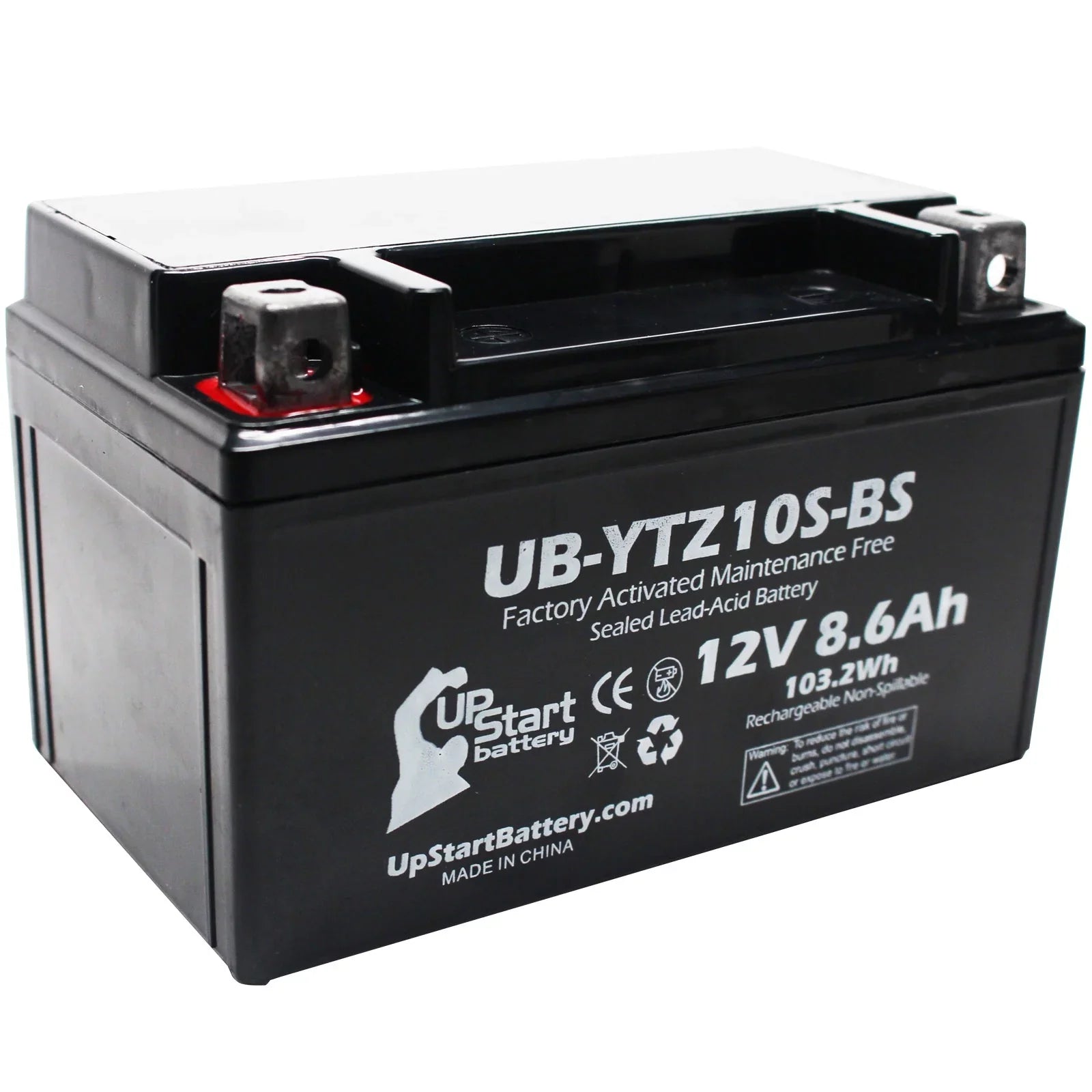 2-Pack UpSizetart Battery Replacement 2011 Yamaha YZF-R6 (excl. R6Size) 600CC Factory Activated, Maintenance Free, Motorcycle Battery - 12V, 8.6Ah, UB-YTZ10Size-BSize