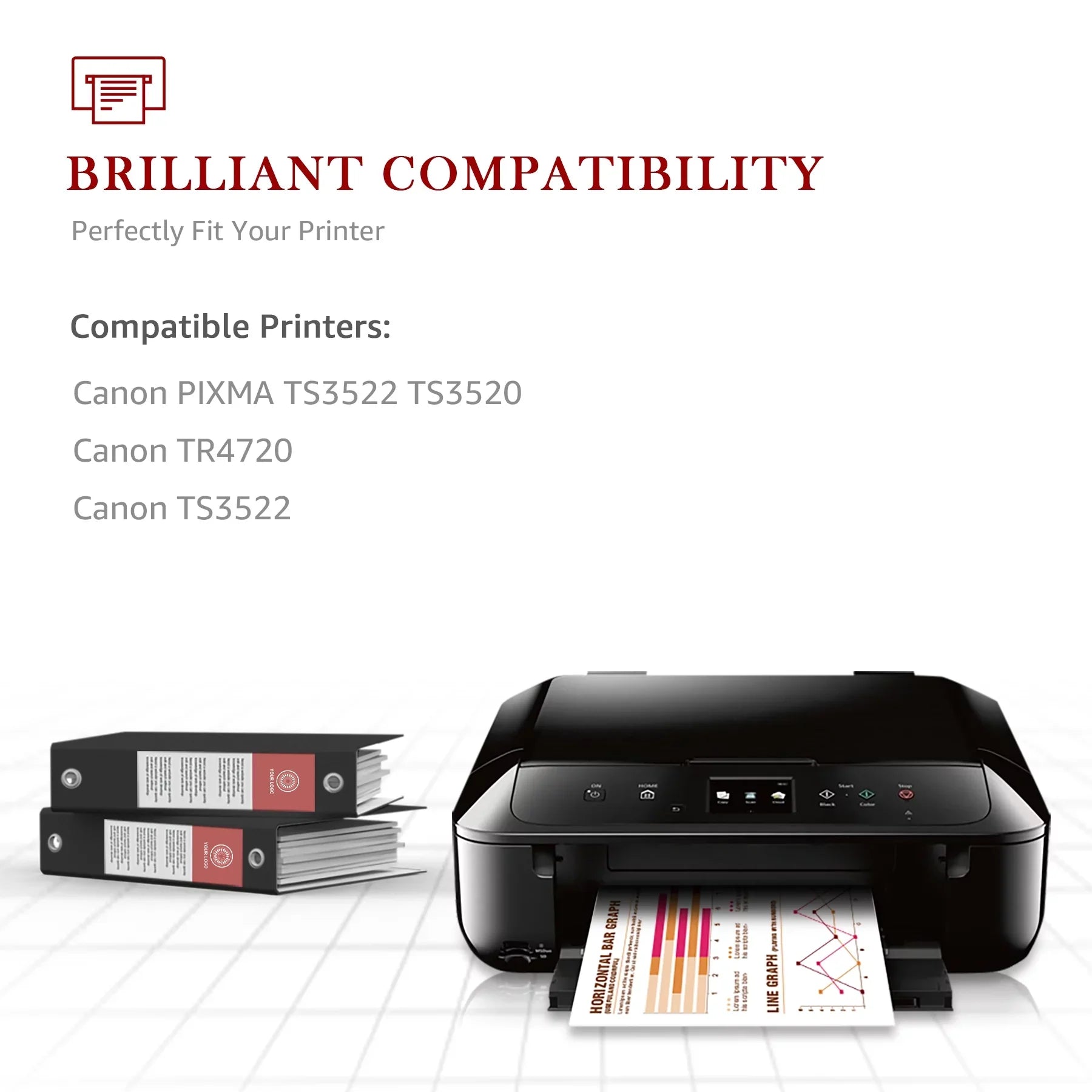 275 276 Ink Cartridges for Canon Ink 275 and 276 PG-275XL CL-276XL High Capacity 275XL 276XL Ink Cartridges for Pixma TSize3522 TR4720 TSize3520 TSize3500 TR4722 TR4700 Printer (2 Black, 1 Color)