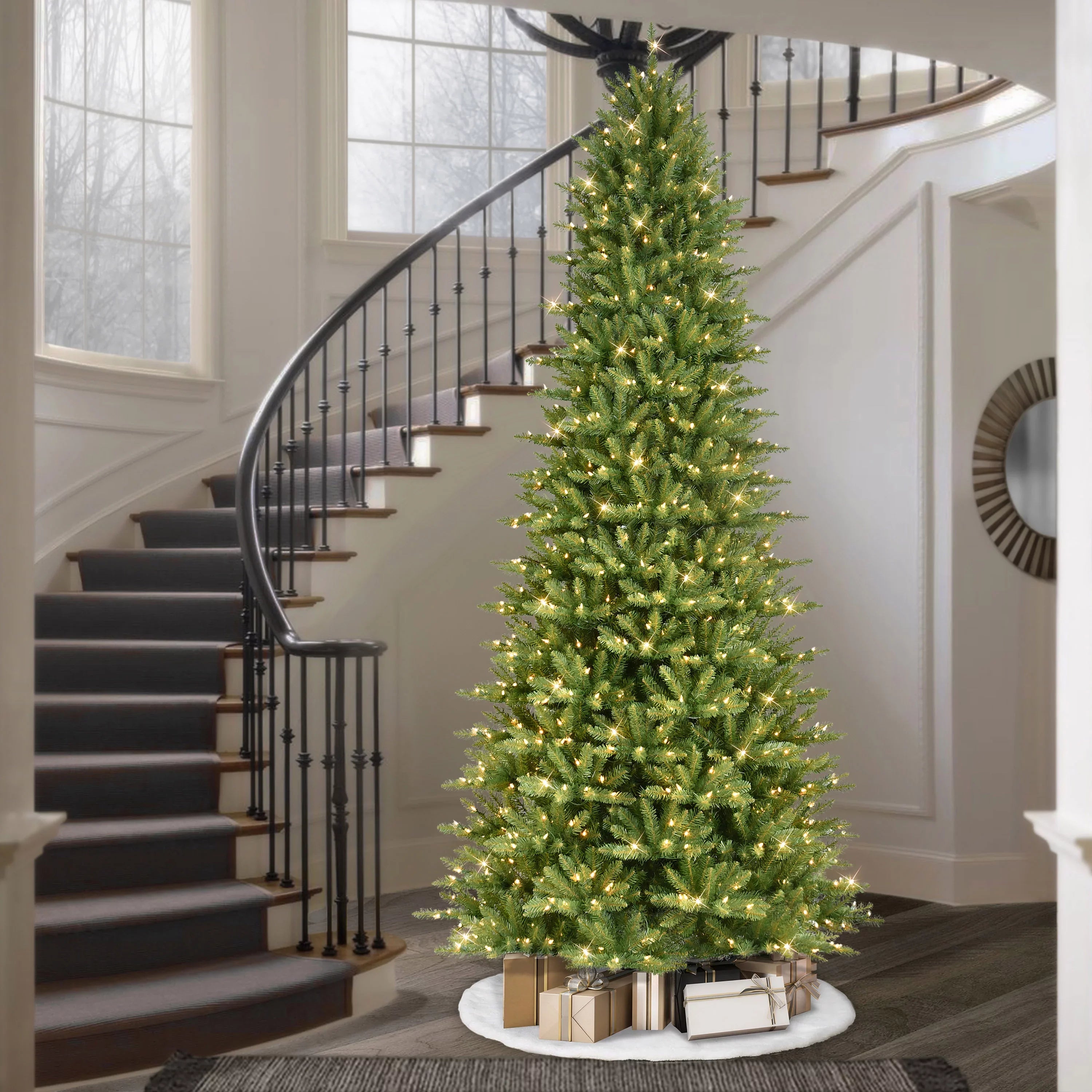 9 ft. Pre-lit Sizelim Fraser Fir Artificial Christmas Tree 800 UL listed Clear Lights