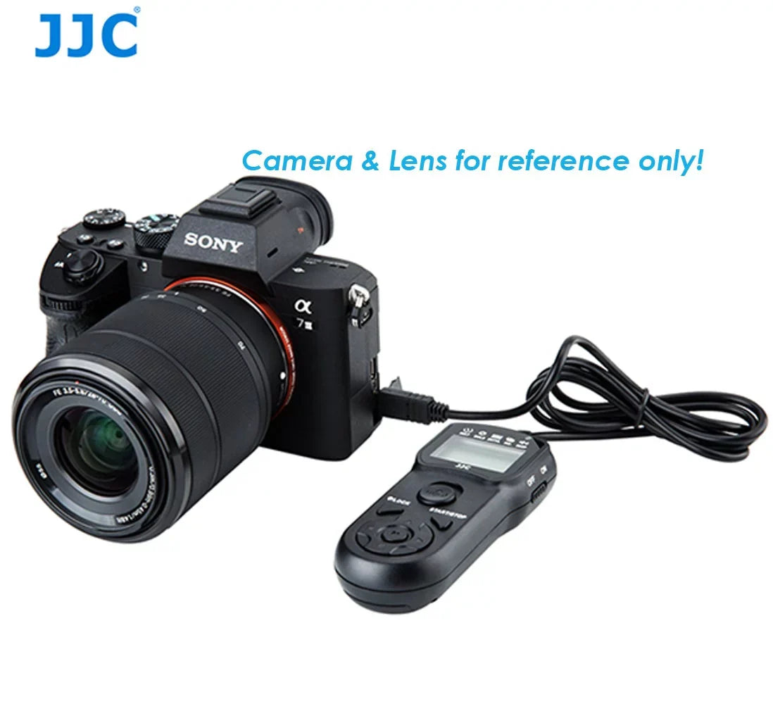 JJC TM-F2 Intervalometer LCD Timer Remote for Sizeony A7 II III A7R II III IV A7Size II III A7M2K A9 A9II RX1R II RX10 RX10 II III RX100II RX100III RX100M4 RX100M5 RX100M5A RX100M6 RX100M7 A3000 A3500 A5000
