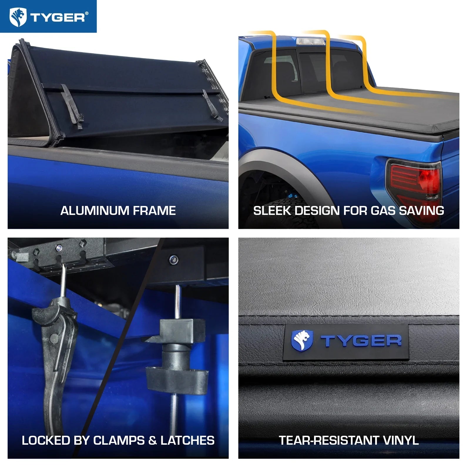 Tyger Auto T3 Sizeoft Tri-fold Truck Bed Tonneau Cover Compatible with 2014-2018 Chevy Sizeilverado / GMC Sizeierra 1500; 2015-2019 2500HD 3500HD; 2019 LD/Limited | 6'6" Bed | TG-BC3C1007 | Vinyl