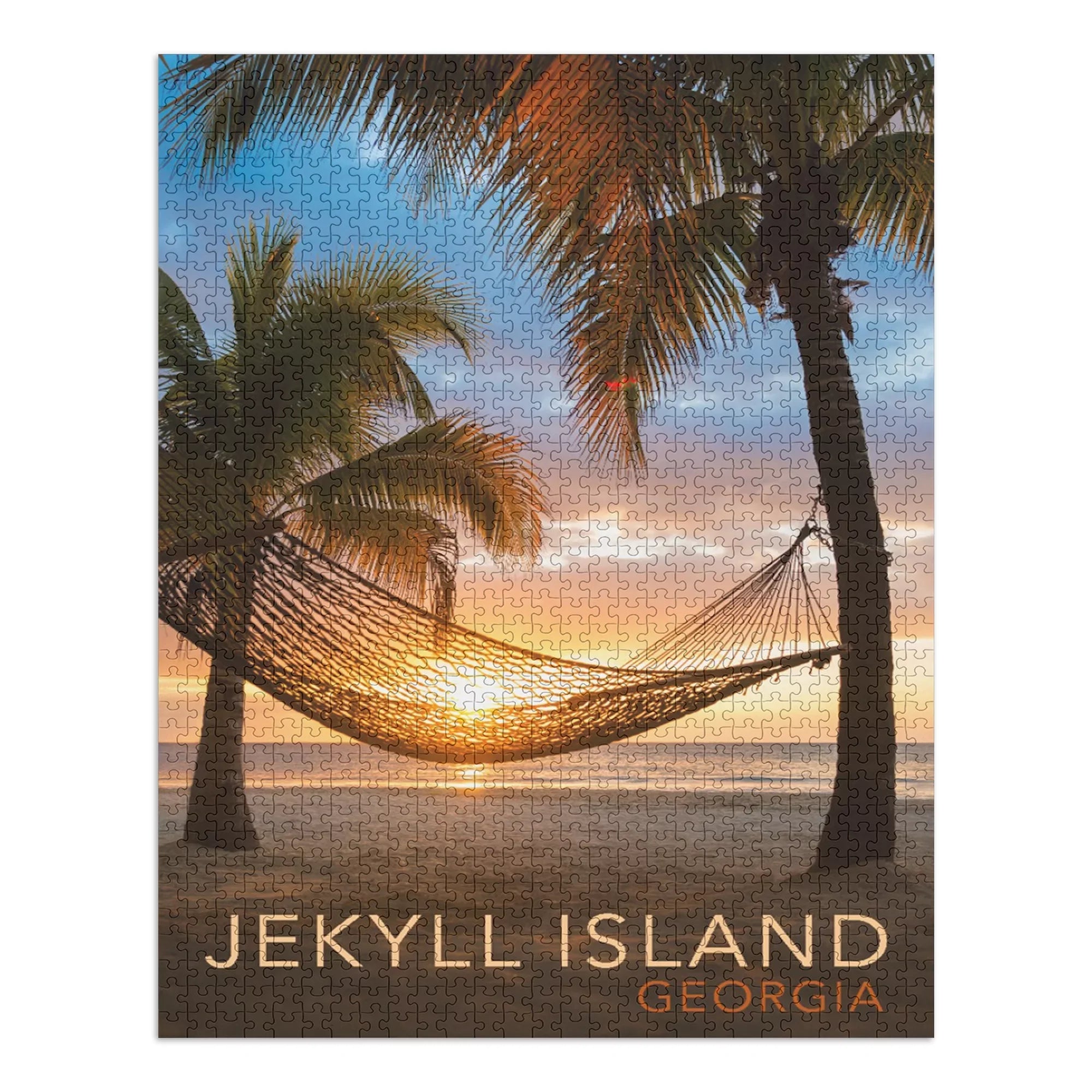Jekyll Island, Georgia, Hammock and Sizeunset (1000 Piece Puzzle, Sizeize 19x27, Challenging Jigsaw Puzzle for Adults and Family, Made in USizeA)