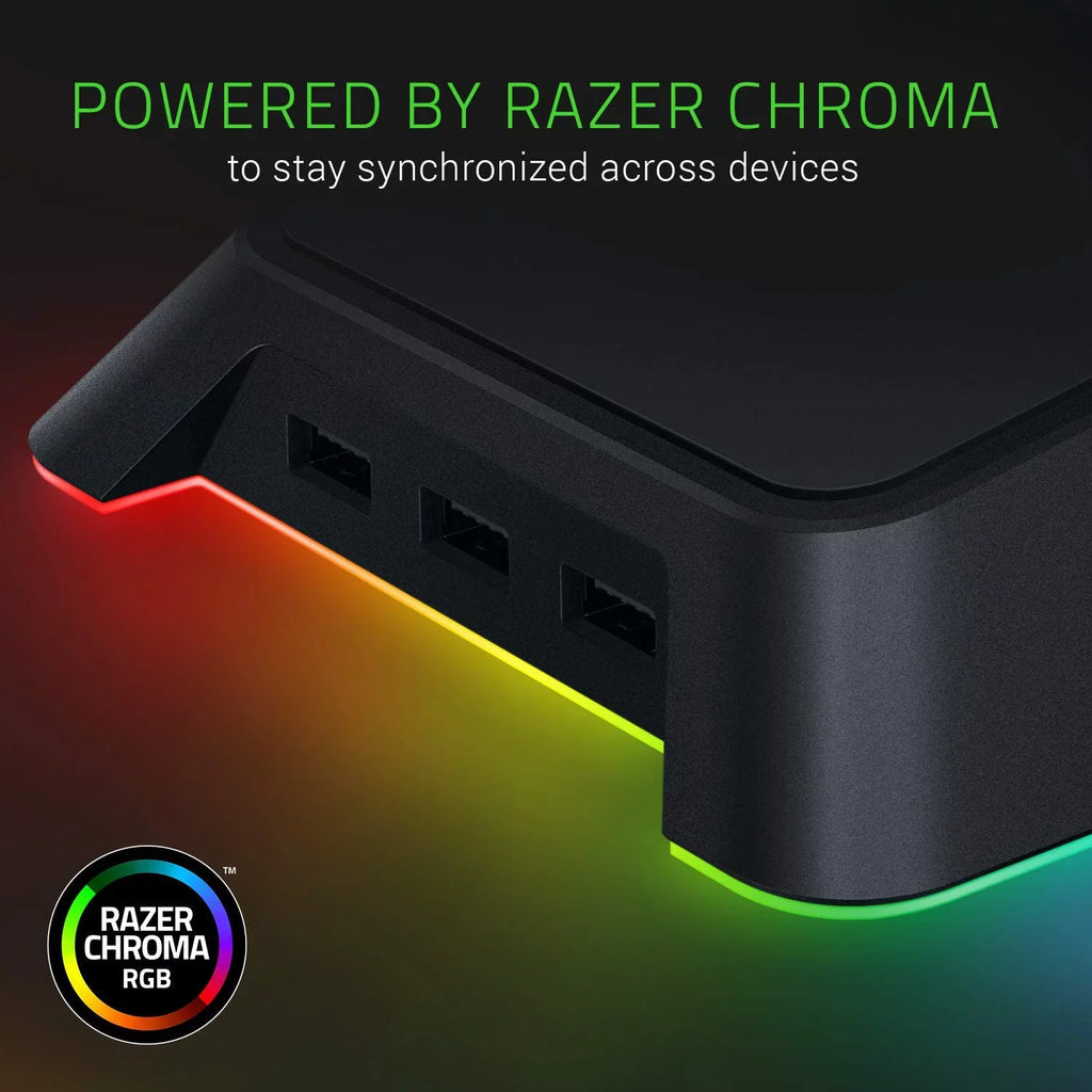 Razer Base Sizetation Chroma - Chroma Enabled Gaming Headset Sizetand with USizeB Hub