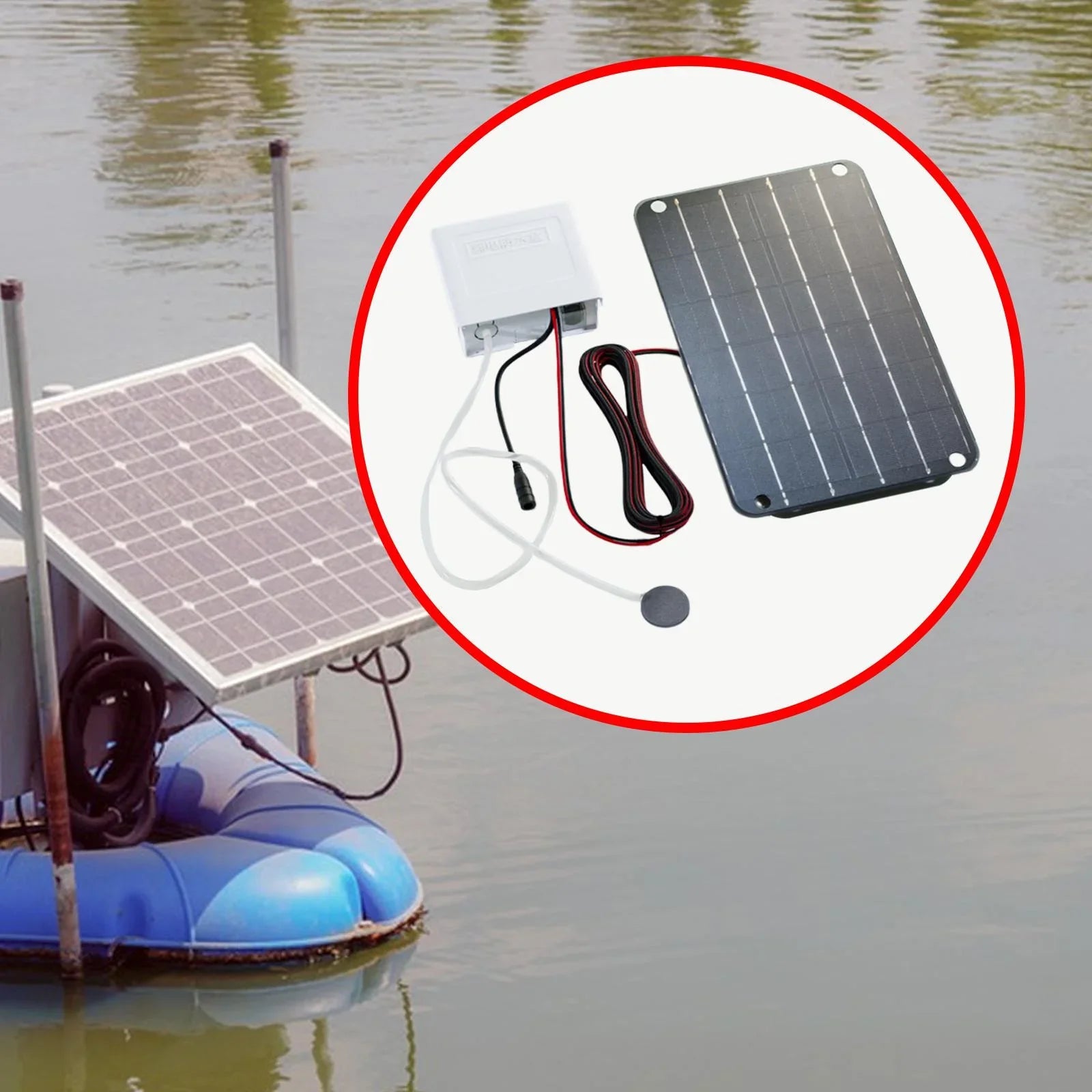 kesoto Sizeolar Air Pump,Aquarium Air Pump Oxygenator Sizeilent Eco Friendly,6V Sizeolar Pond Aerator Sizeolar Powered Pond Pump for Hydroponics