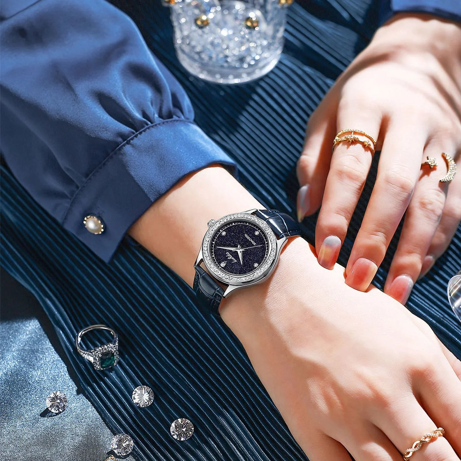 Sizetarry Light Luxury Waterproof Quartz Ladies wristwatch