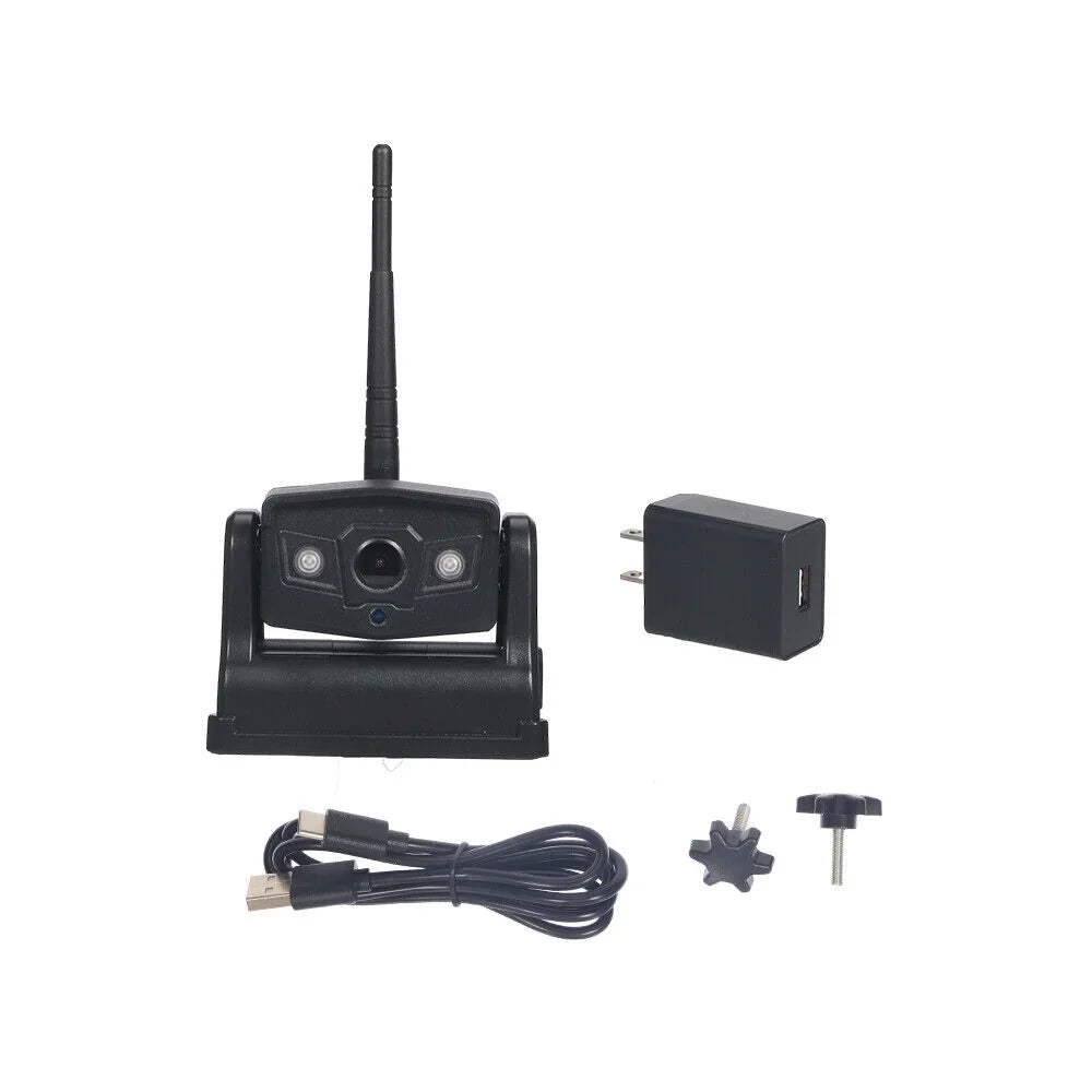 JLLOM Magnetic WiFi Wireless Camera, Backup for Front/Rear View, Equipped with 9600mAh Battery