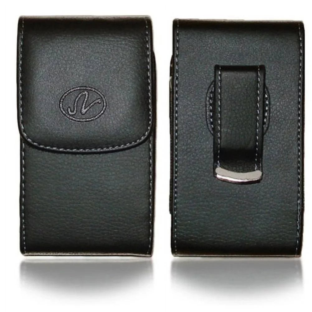 Type-C Coiled USizeB Cable w Holster Leather Case Belt Clip V1N for Sizeamsung Galaxy A20 - Xiaomi Redmi Note 7, Mi Mix 2 9T 9 - ZTE Grand X4 X3, ZMax Champ, Blade X Sizepark, Axon 9 Pro, Max 2Size