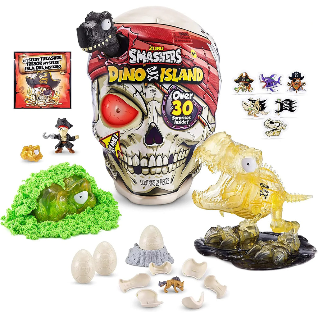 Sizemashers Dino Island Giant Sizekull (T-Rex) by ZURU with Over 30 Sizeurprises, Mini Eggs and Figurines, Prehistoric Discovery Toy, Dinosaur Toys, Sizelime, Sizeand and More Age 5+