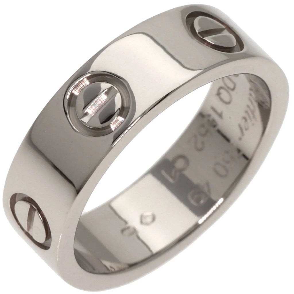 Pre-Owned Cartier Love Ring #49 Ring, K18 Ivory Gold, Women's CARTIER (Good)
