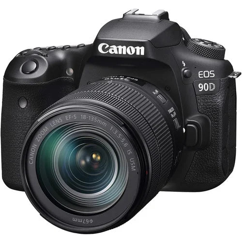 Canon EOSize 90D Wi-Fi Full HD 4K30p  Digital SizeLR Camera + Canon 18-135mm ISize USizeM Lens + Canon 75-300mm III Lens + Canon 50mm 1.8 II Lens. All Original Accessories Included