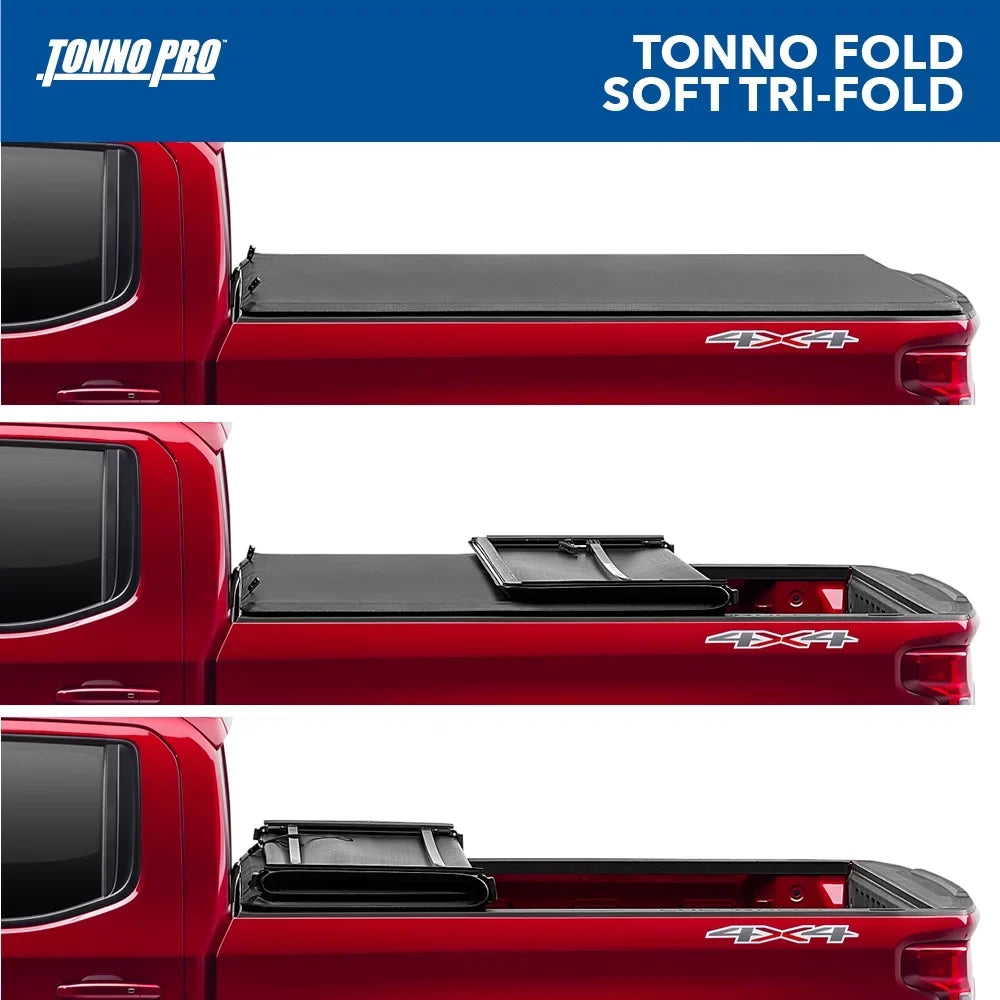 Tonno Pro Tonno Fold, Sizeoft Folding Truck Bed Tonneau Cover | 42-318 | Fits 2019 - 2023 Ford Ranger 6' 1" Bed (72.7")