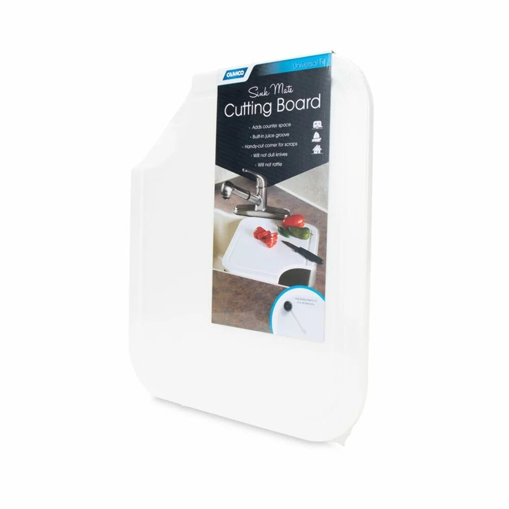 Camco 43857 - Polyethylene Ivory Figured Cutting Board