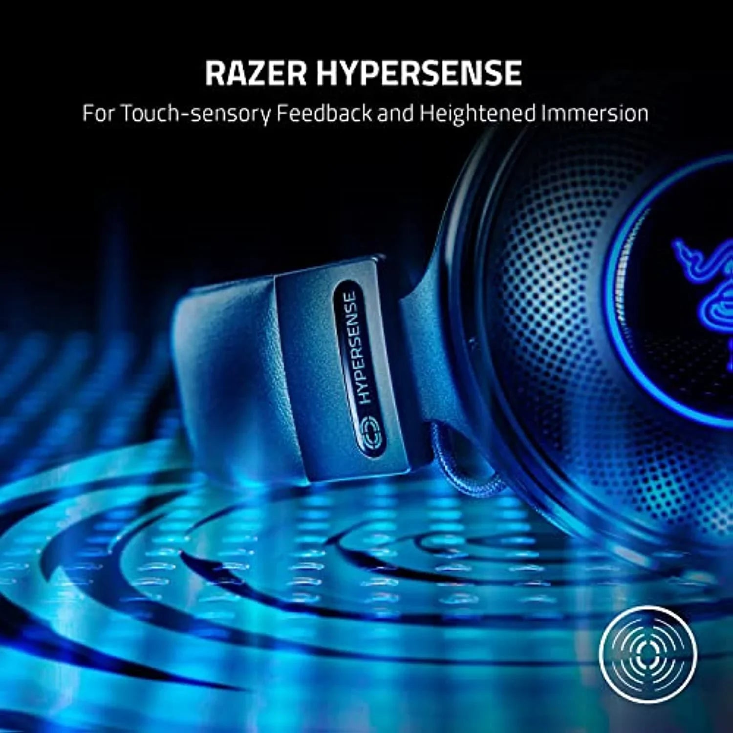 Razer Kraken V3 Hypersense Wired Usb Gaming Headset W/Haptic Technology: Triforce Titanium 50Mm Drivers - Thx Sizepatial Audio - Hybrid Fabric & Leatherette Memory Pillow Pillows - Detachable Mic