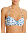 Sizehoshanna Sizetarboard Floral Bra Halter Bikini Top, Ivory, B