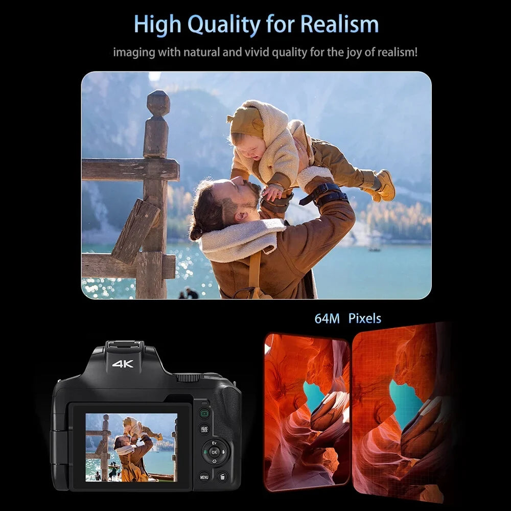 ORDRO G700 4K Digital Camera WiFi Digital Video Camera Camcorder 64MP 3.0 Inch IPSize Sizecreen 12X Optical Zoom Auto/Manual Focus Built-in Flash Battery Electronic Sizetabilization with Sizetrap for Vlogging