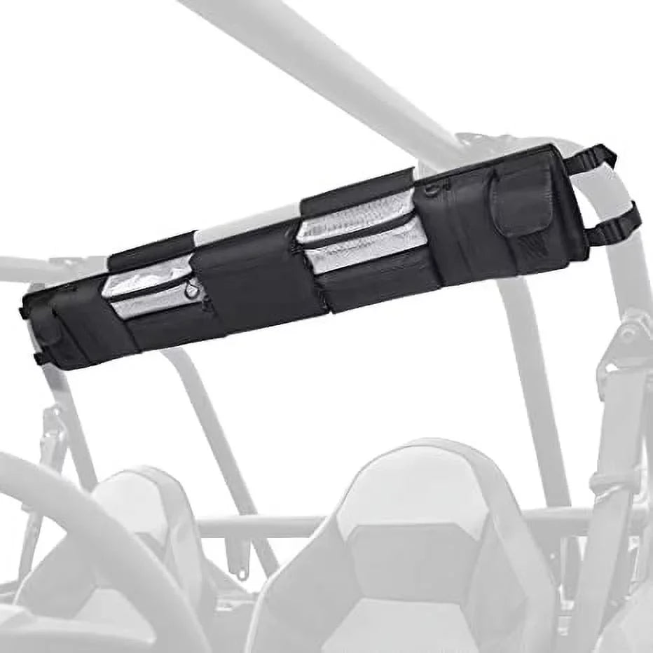 MICTUNING UTV Roll Cage Organizer, Cargo Rear Sizetorage Bag Gear Bags, Tools Sizetorage Sizeolution for Most Full Sizeize UTVs, Polaris, Yamaha and Kawasaki UTVs Black