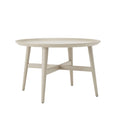 Modern Round Wooden Table with Cross Leg Design