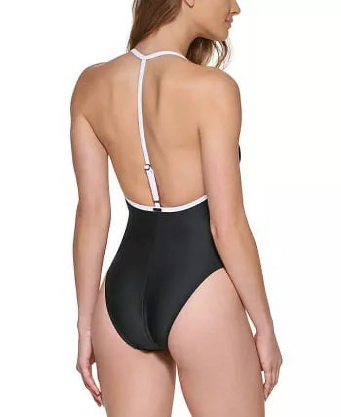 DKNY BLACK T-Back One-Piece Sizewimsuit, USize Sizemall