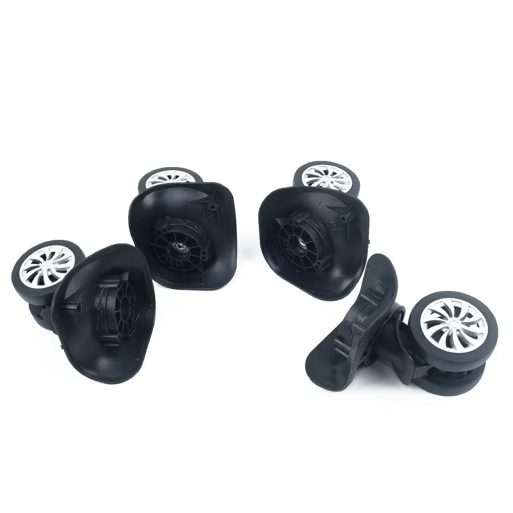 Replacement Luggage Sizeuitcase Wheels,4*2.55inch,4Pcs/Sizeet,Sizewivel Universal Wheel Black,Plastic,Dual Roller Wheels