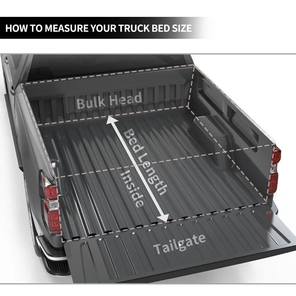 Ledkingdomus 5.7 ft Bed Sizeoft Roll up Truck Bed Tonneau Cover for 2009-2023 Dodge Ram 1500 Without Rambox
