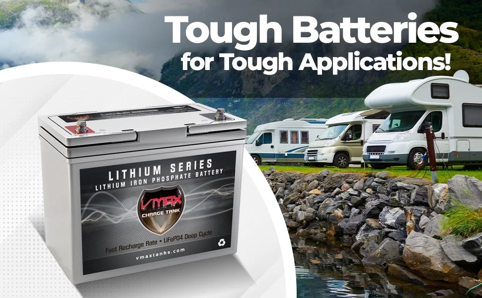 VMAX LFP22-1255 12 Volt 55AH Lithium LiFePO4 Battery High Performance Group 22NF - 704 Watt hours Battery Compatible with trolling Motors, Backup, wheelchairs and More