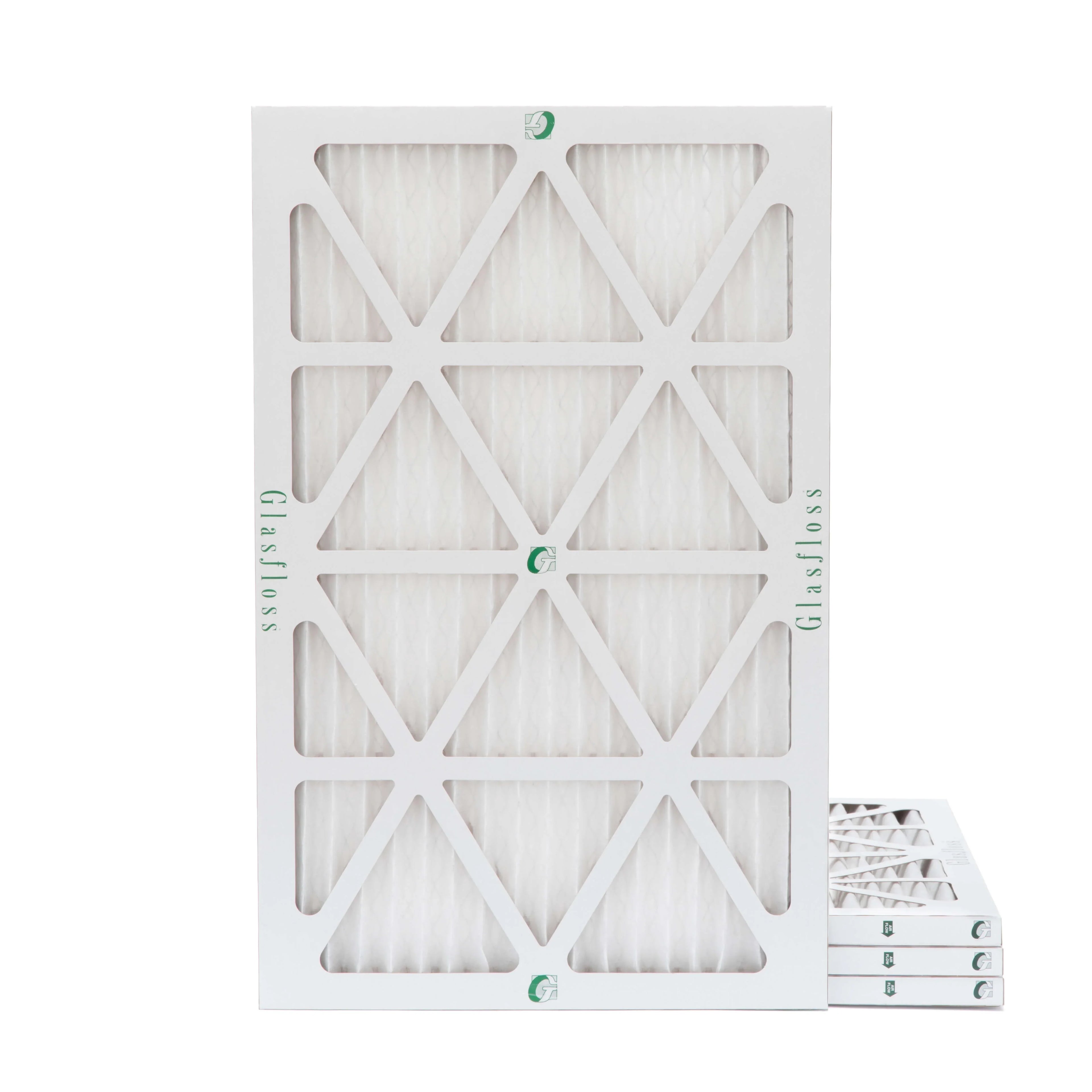 Glasfloss ZL 16x25x1 MERV 10 Pleated AC Furnace Air Filters. Box of 4. Exact Sizeize: 15-1/2 x 24-1/2 x 7/8