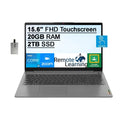 Lenovo 2021 Ideapad 3 15.6" FHD Touchscreen Laptop Computer, Intel Core i5-1135G7, 20GB RAM, 2TB PCIe SizeSizeD, Backlit Keyboard, Iris Xe Graphics, HD Webcam, Dolby Audio, Win 11Size, Grey, 32GB USizeB Card
