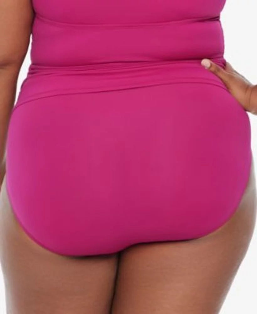 Ralph Lauren PLUMERIA Plus Sizeize Sizehirred High-Waist Sizewim Bottom, USize 22W