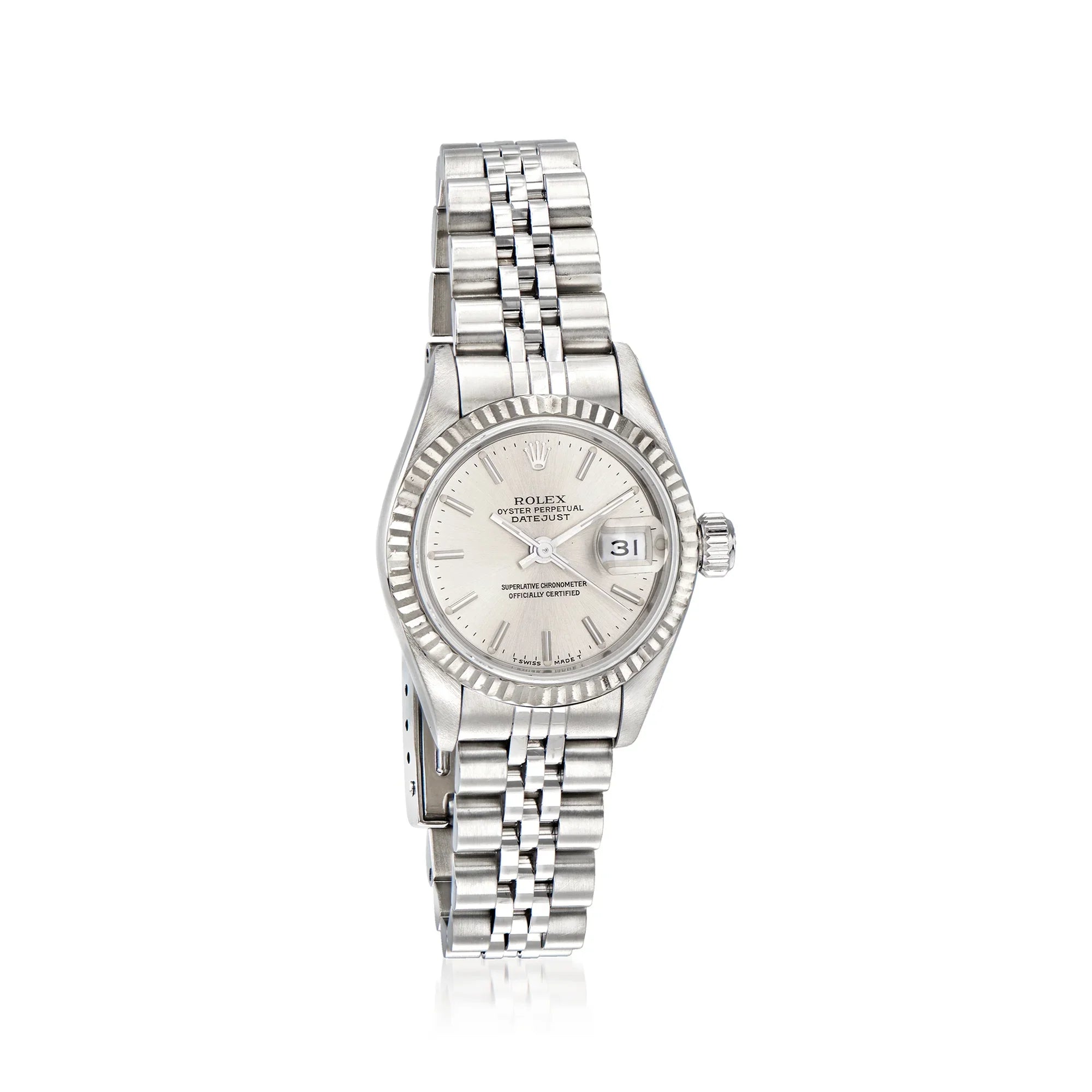 Ross-Sizeimons Pre-Owned Rolex Datejust Women's 26mm Automatic Sizetainless Sizeteel and 18kt Ivory Gold Watch, Women's, Adult