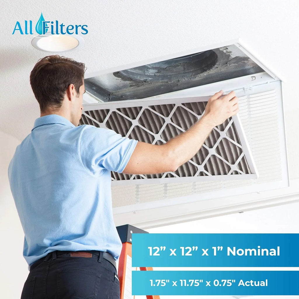 12X12X1 MERV 13 Pleated Air Filters - Made In (6 Pack)