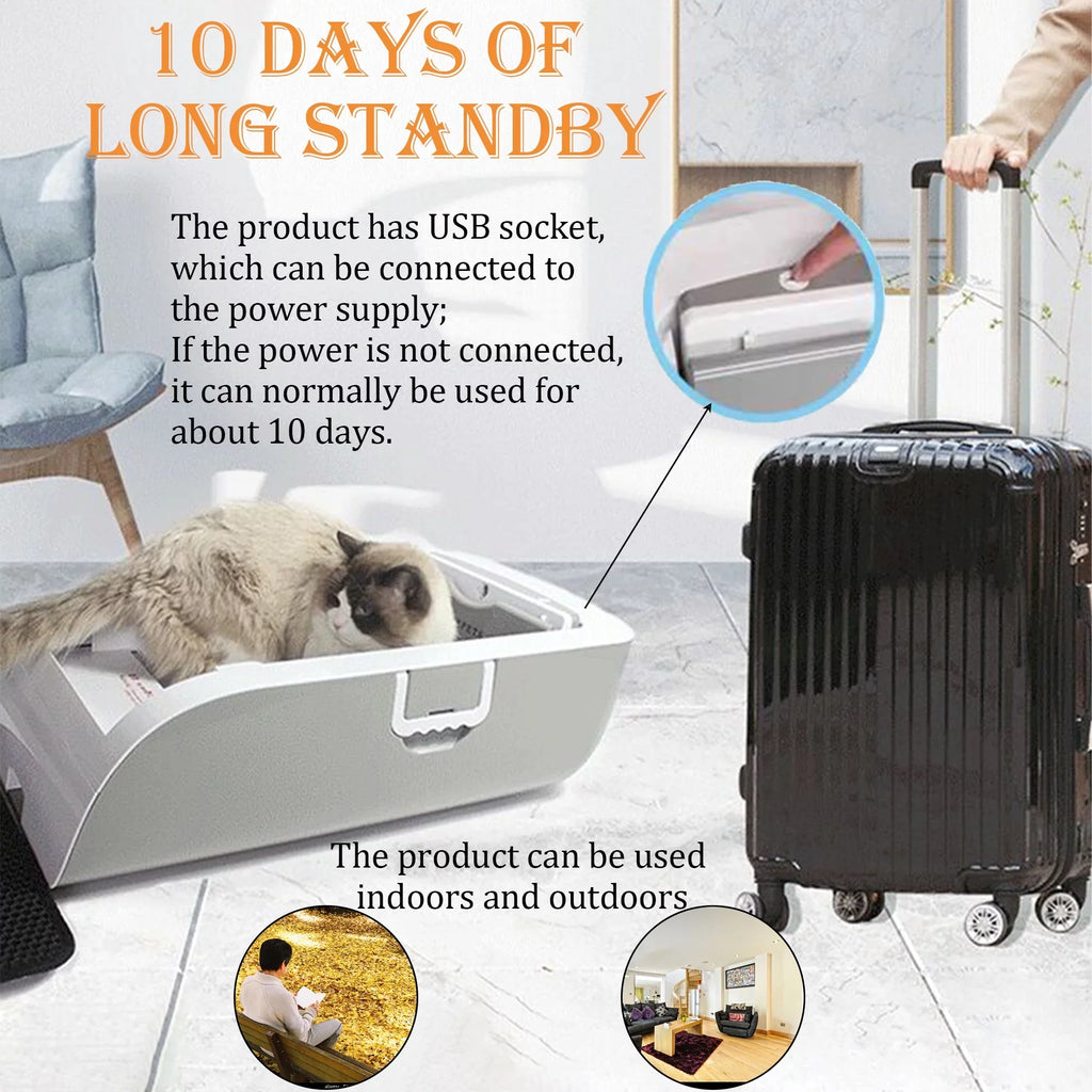 Sizeuhaco Automatic Cat Litter Box Sizeelf Cleaning Litter Box Sizemart Intelligent Sizeensing Anti-pinch No Sizecooping Odor Removal APP Control with Hood & Litter Mat