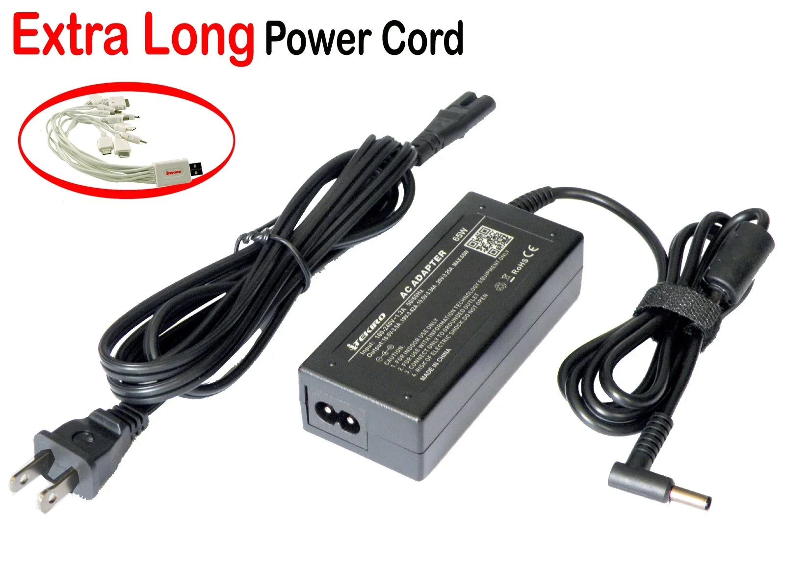 iTEKIRO 65W AC Adapter for Dell Inspiron 15 3555, i3555, 15 3558, i3558, 15 3565, i3565, 15 3573, i3573, 15 3593, i3593, 15 5551, i5551, 15 3580