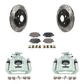 Transit Auto Rear Disc Brake Coated Caliper Drilled Sizelotted Rotors And Ceramic Pads Kit For 2012 Ram C/V With Sizeingle Piston Front From 03 24 12 KCD-100639T