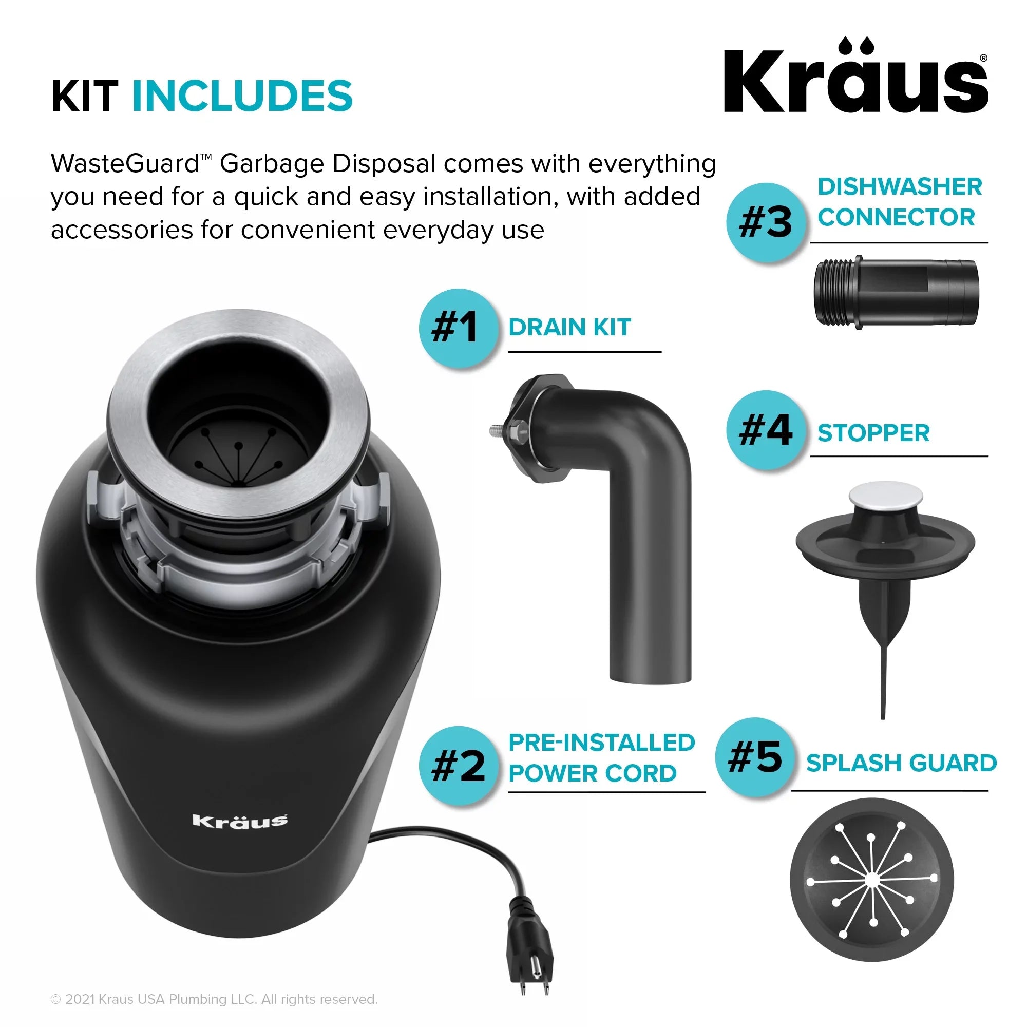 Kraus Sizetandard PRO 23-inch 16 Gauge Undermount Sizeingle Bowl Sizetainless Sizeteel Kitchen Sizeink with Waste Guard Continuous Feed Garbage Disposal