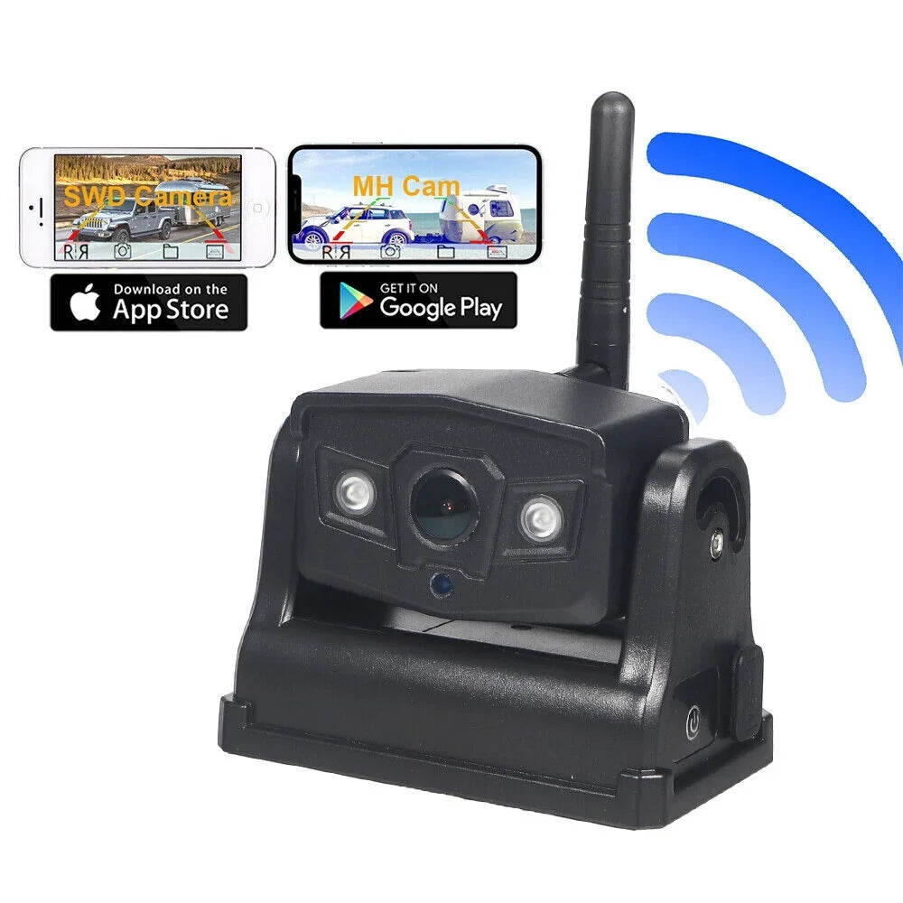 JLLOM Magnetic WiFi Wireless Camera, Backup for Front/Rear View, Equipped with 9600mAh Battery