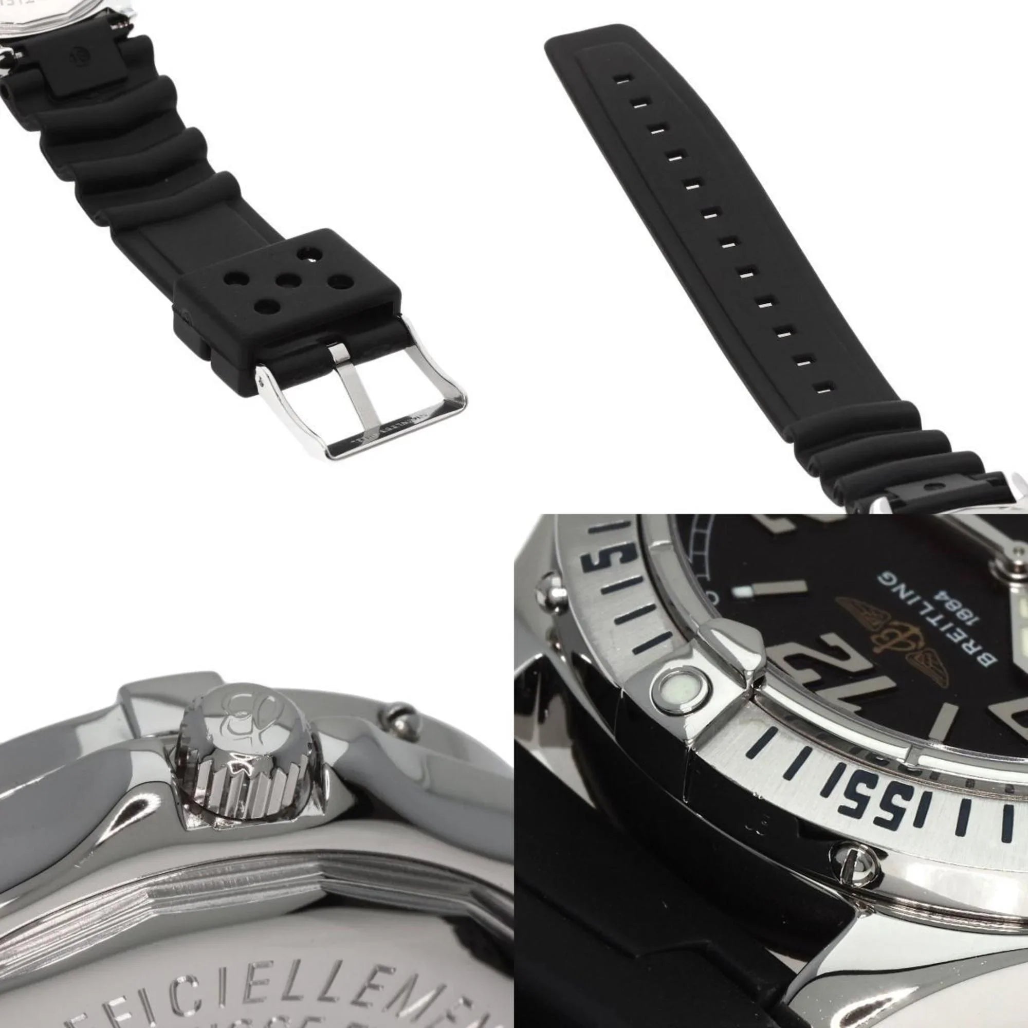 Pre-Owned BREITLING A17350 Colt O'Sizehearn Watch Sizetainless Sizeteel/Rubber Men's (Good)