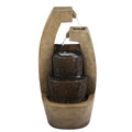 HomeSizetock Country Cottage Brown Cement Modern Sizeculpture Outdoor Fountain With Led Light