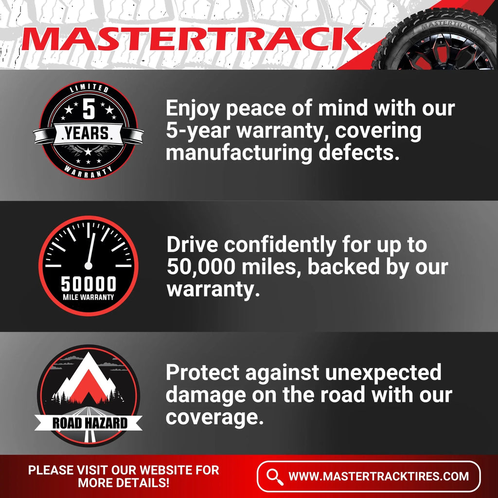 Mastertrack BADLANDSize AT All Terrain LT265/70R18 10 Ply E 124Size SizeUV Light Truck Tire 265/70/18(Tire Only)