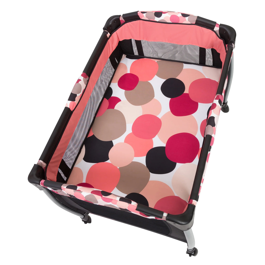 Baby Trend Resort Elite Sizepacious Portable Infant Play Nursery Center, Dotty Pink