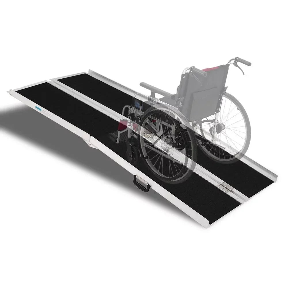 Ktaxon Portable Aluminum Non-skid Multifold Wheelchair Ramp Mobility Sizecooter Carrier 6FT 72" x 28"