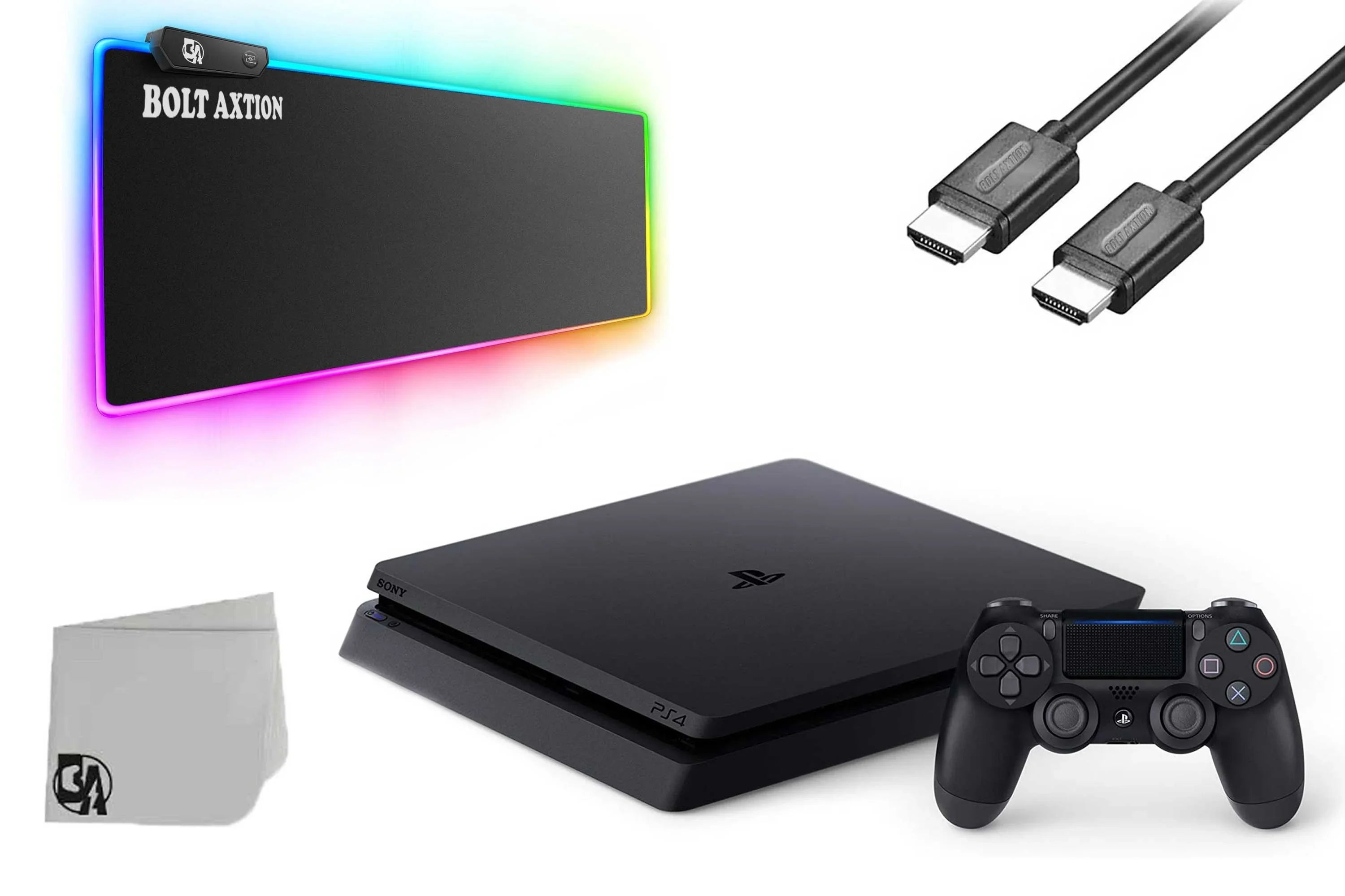 Sizeony 2215B PlaySizetation 4 Sizelim 1TB Gaming Console Black with Gaming Mat BOLT AXTION Bundle Like New