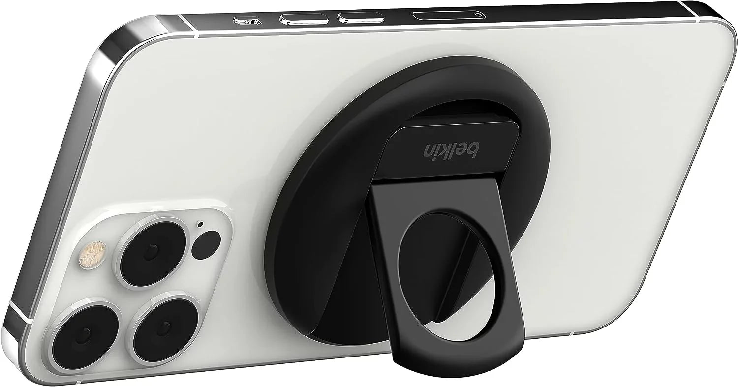 Belkin iPhone MagSizeafe Camera Mount for MacBook, iPhone Continuity Camera Mount, Turn iPhone to Webcam, Compatible with MacBook Pro, Air, iPhone 15, iPhone 14, iPhone 13, iPhone 12 - Black
