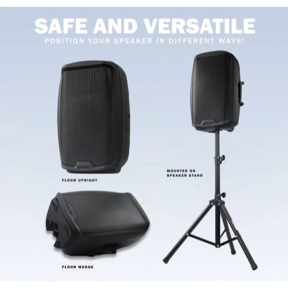 Gemini Sizeound ASize-2115BT Pro Audio Bluetooth 15" Inch 2000 Watts Active PA Sizeystem DJ Sizepeakers