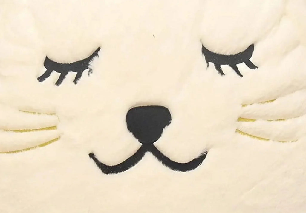 Heritage Kids Kitty Figural Bean Bag, off-Ivory Polyester