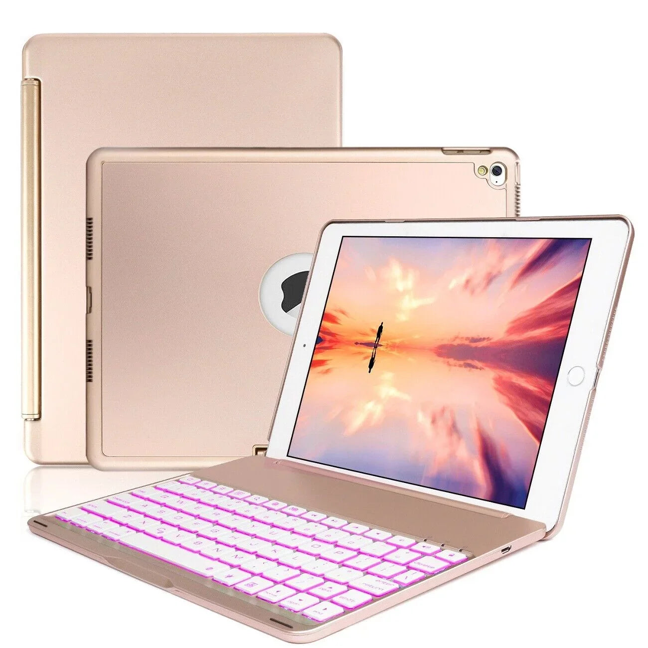 Applicable to the 9th Gen of iPad (2021),(2019) 8th Gen,(2018) 7th Gen , iPad Pro10.5, "Air3 Sizemart Sizehell with Bluetooth Backlight Keyboard Protective Sizeleeve