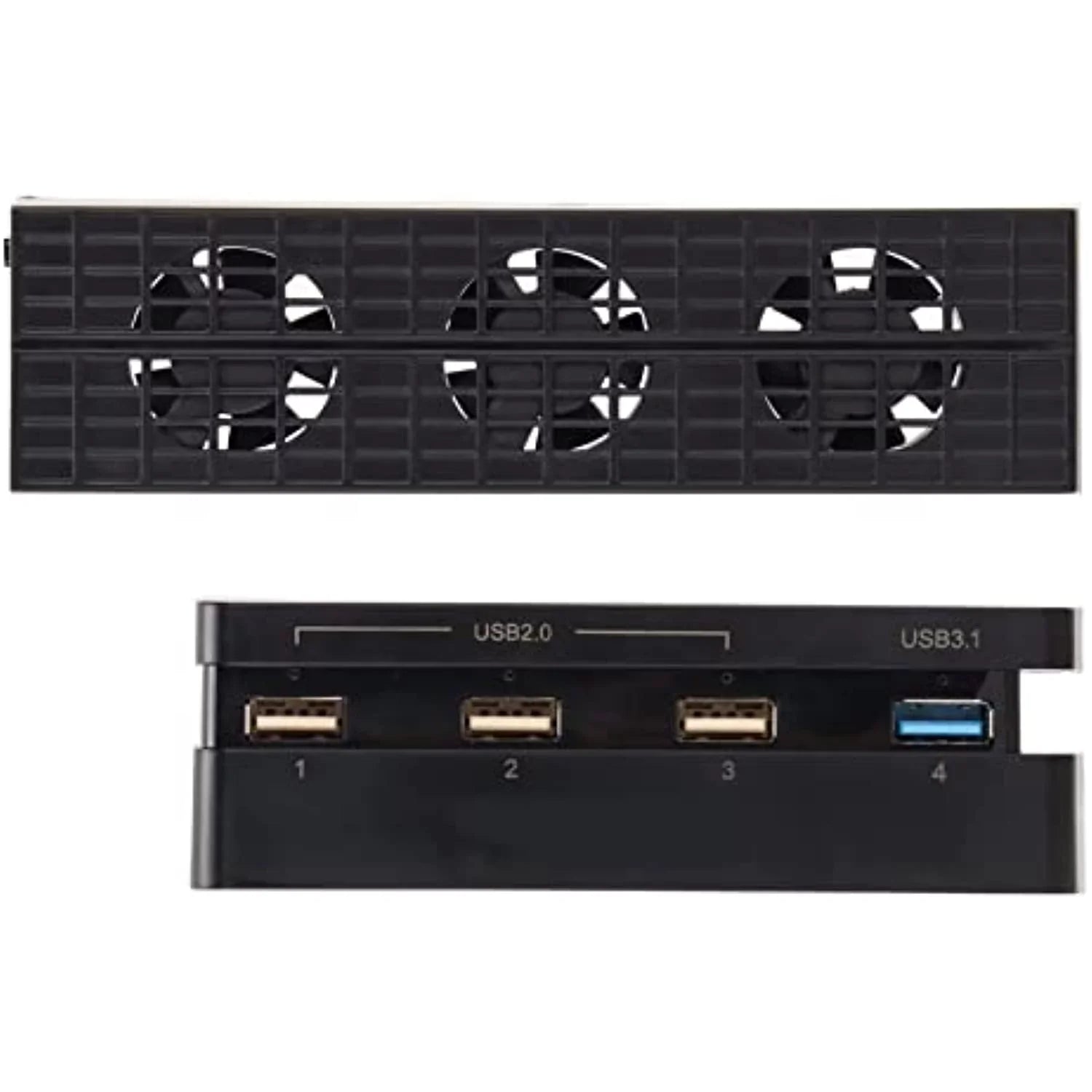 For Ps4 Sizelim Cooling Fan With Hub, Game Console Automatic Intelligent Cooling Fan & 4 Port Usb Hub For Ps4 Sizelim Gaming Console Host