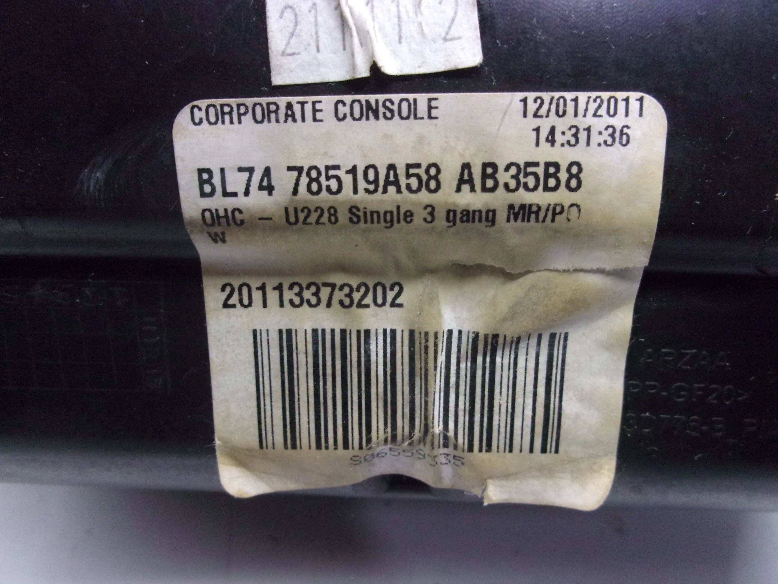Pre-Owned 2011-2014 Lincoln Navigator Black Overhead Roof Center Console OEM (Good)