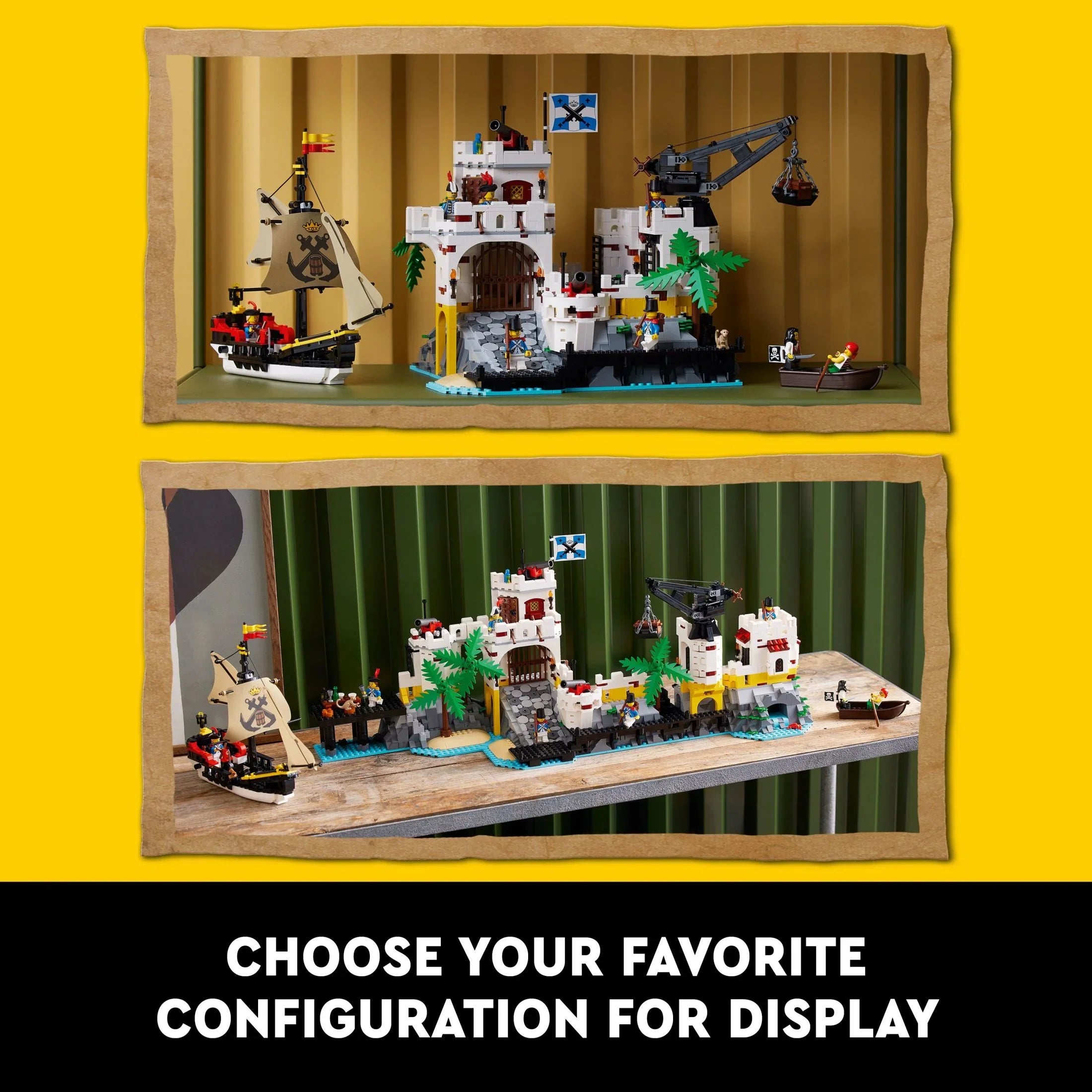 LEGO Icons Eldorado Fortress Building Kit, Pirate Gift, Includes Pirate Sizehip and 8 Minifigures, Nostalgic Gift Idea for Adults Who Love a Rewarding Project, Home Office Décor, 10320