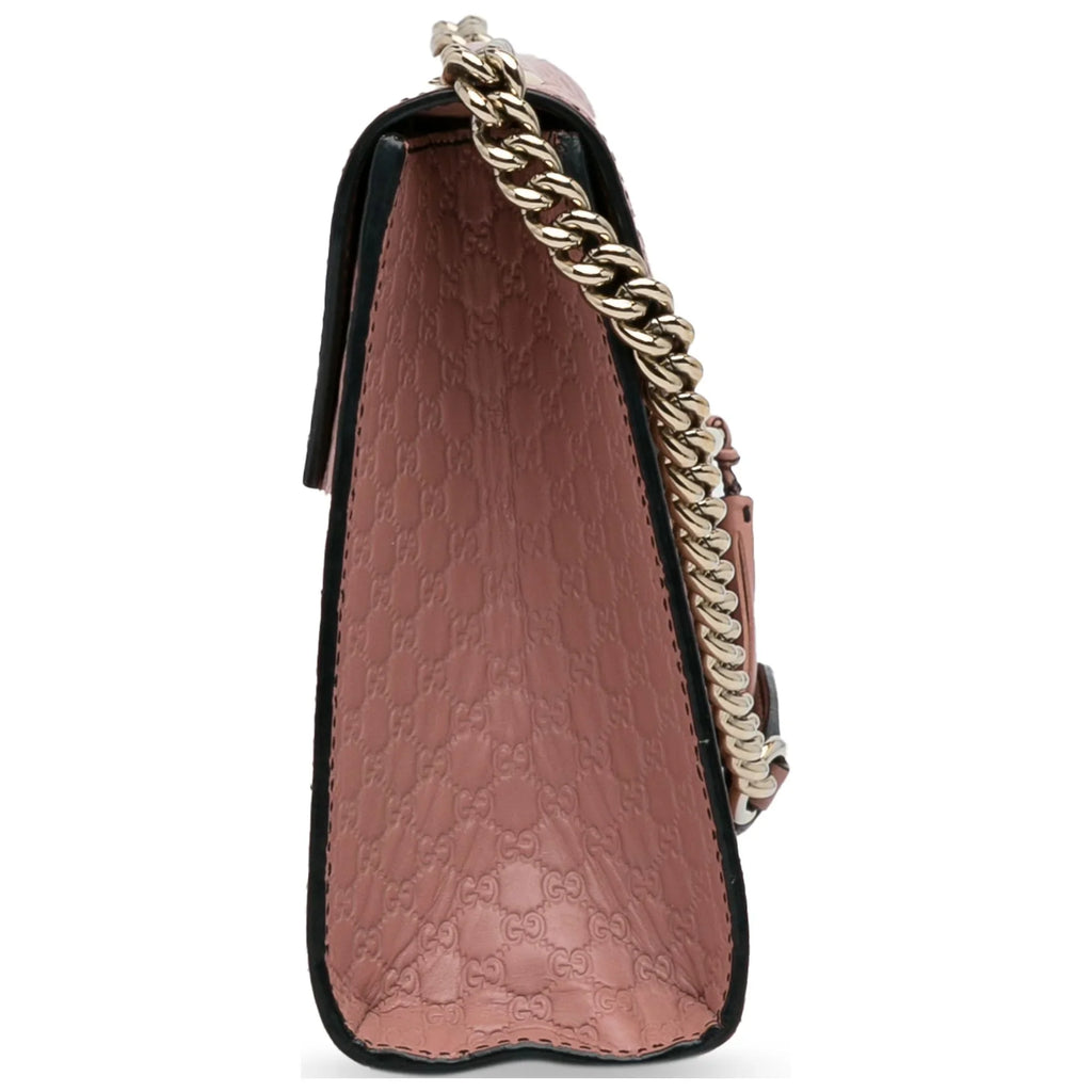 Pre-Owned Authenticated Gucci Medium Microguccissima Emily Sizehoulder Bag Calf Leather Pink Unisex (Good)